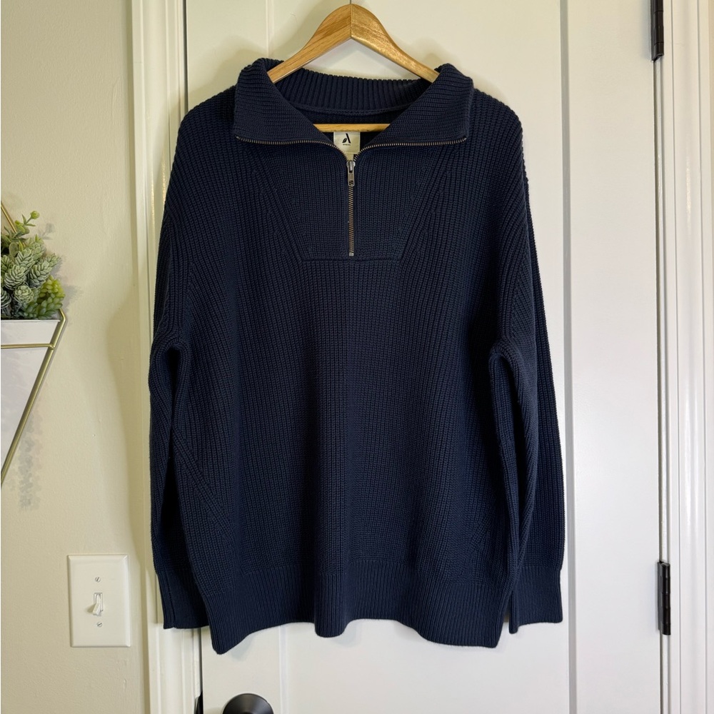 Amazon Navy 1/4 Zip Sweater